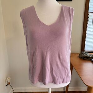 all:row Lavender Sweater Tank with V-Neckline Size Medium